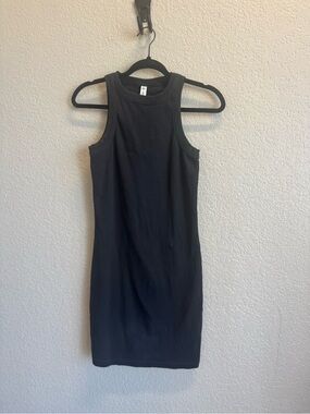bp Black Sleeveless Ribbed Midi Dress